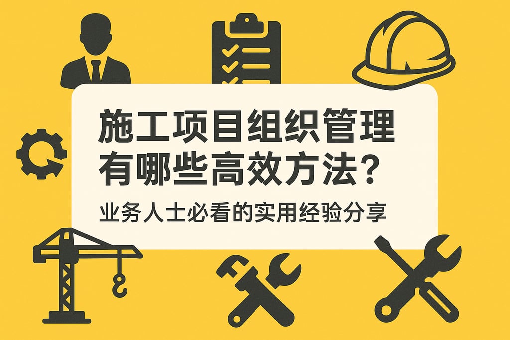 施工项目组织管理有哪些高效方法？业务人士必看的实用经验分享