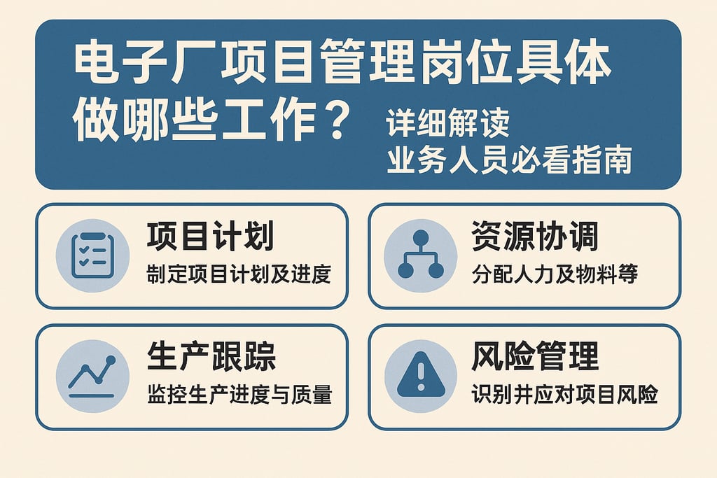 电子厂项目管理岗位具体做哪些工作？详细解读业务人员必看指南