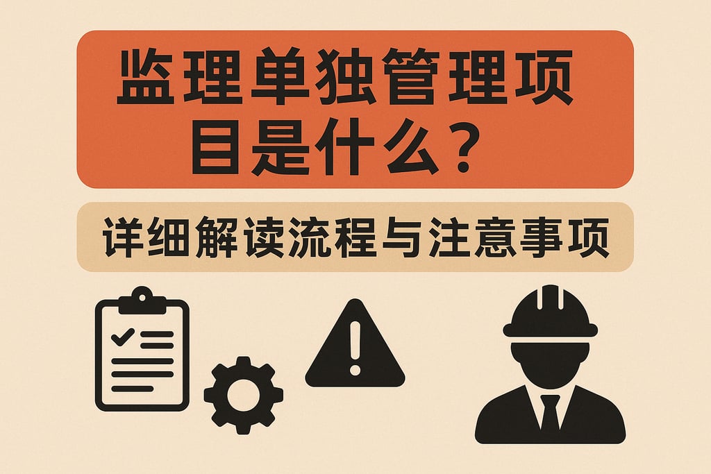 监理单独管理项目是什么？详细解读流程与注意事项