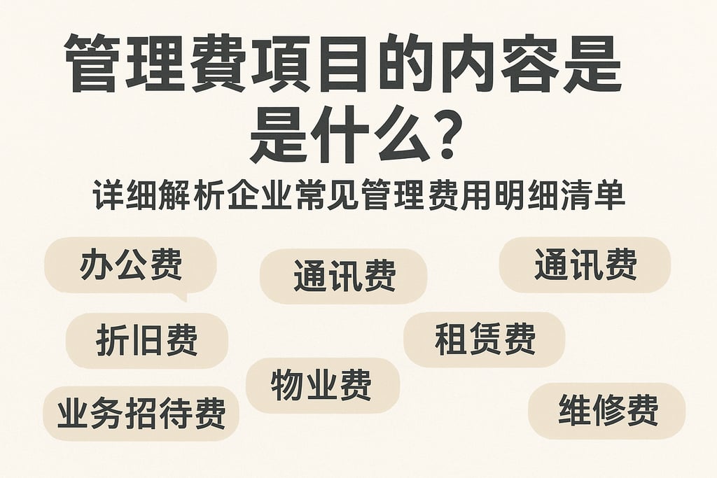 管理费项目的内容是什么？详细解析企业常见管理费用明细清单