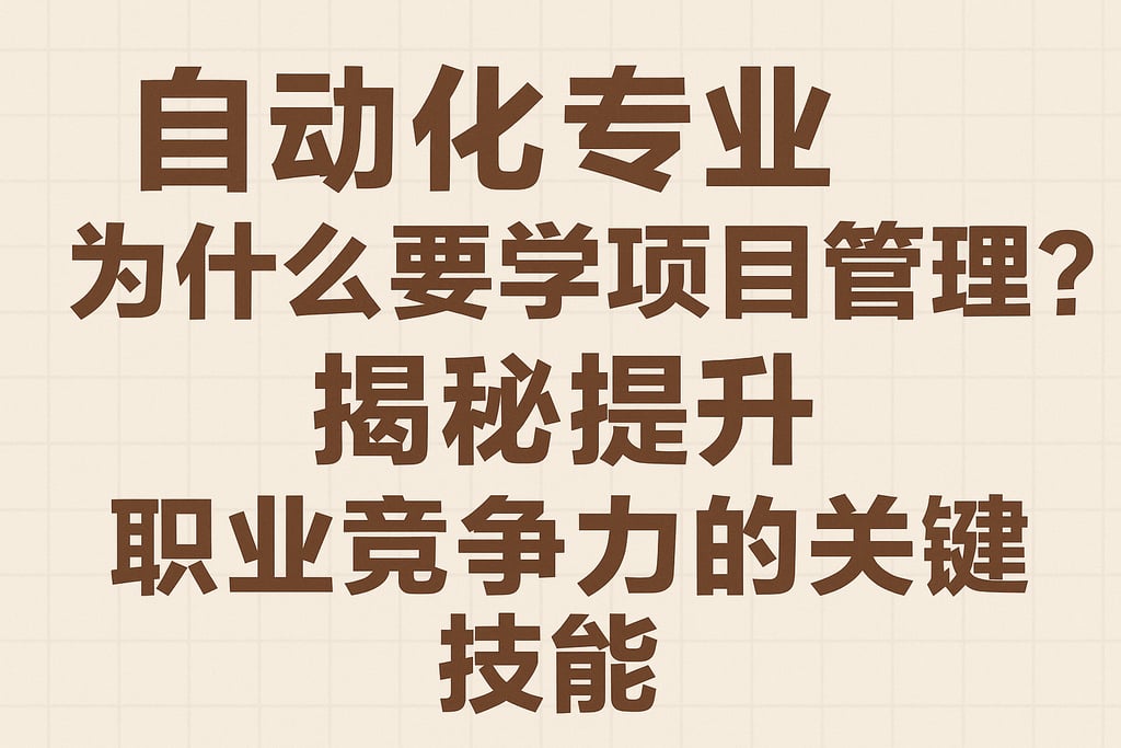 自动化专业为什么要学项目管理？揭秘提升职业竞争力的关键技能