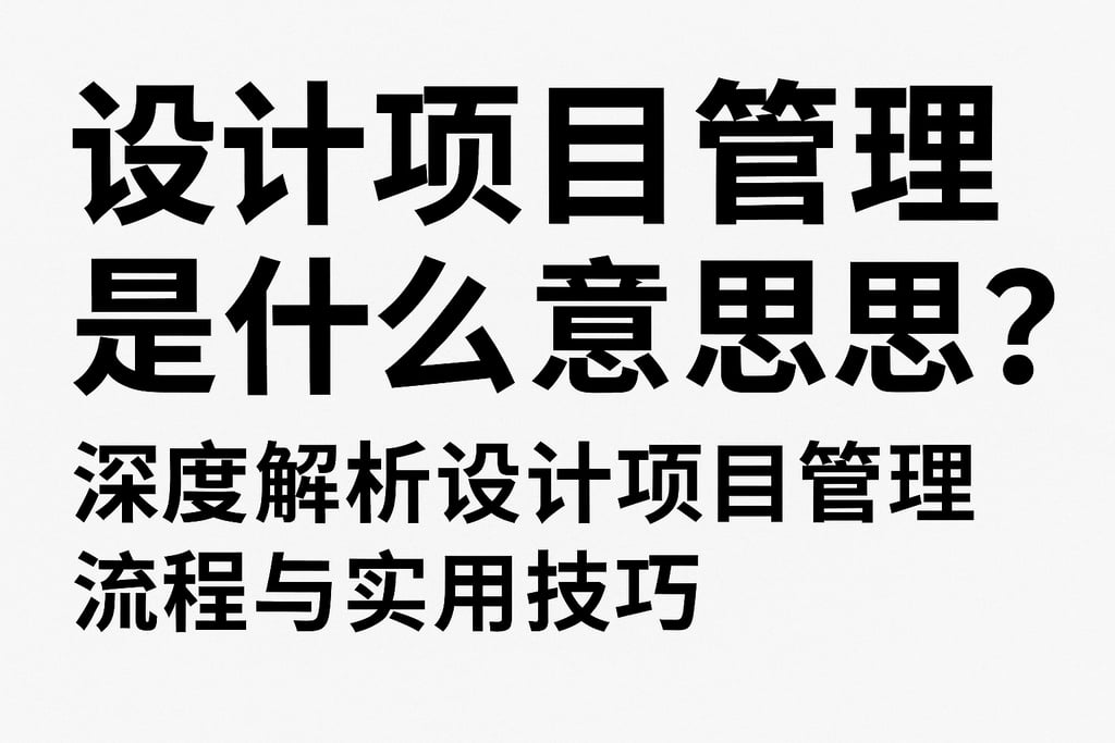 设计项目管理是什么意思？深度解析设计项目管理流程与实用技巧