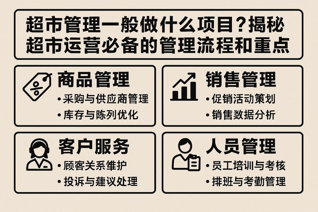 超市管理一般做什么项目？揭秘超市运营必备的管理流程和重点