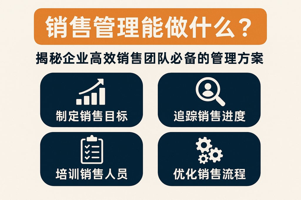 销售管理都能做什么项目？揭秘企业高效销售团队必备的管理方案