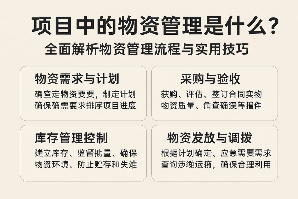 项目中的物资管理是什么？全面解析物资管理流程与实用技巧