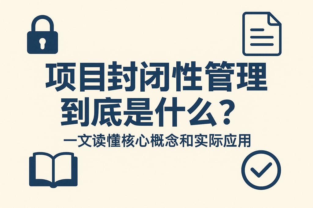 项目封闭性管理到底是什么？一文读懂核心概念和实际应用