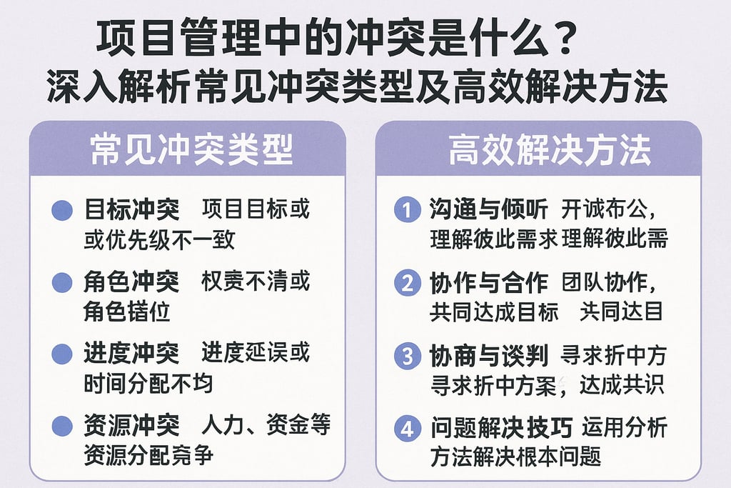 项目管理中的冲突是什么？深入解析常见冲突类型及高效解决方法