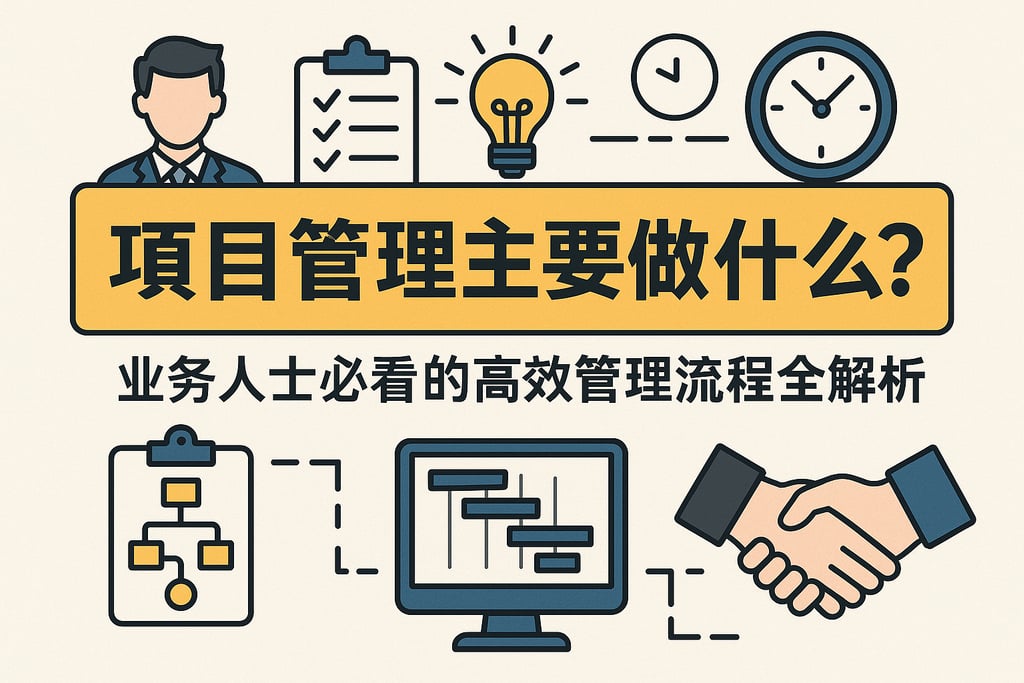 项目管理主要做什么？业务人士必看的高效管理流程全解析