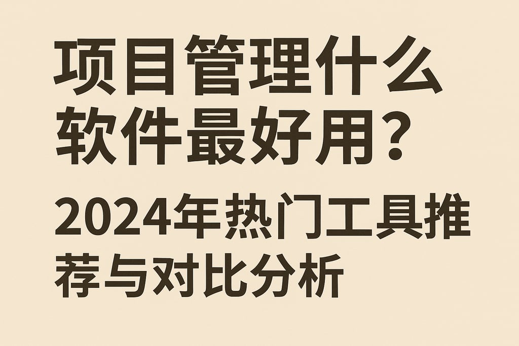 项目管理什么软件最好用？2024年热门工具推荐与对比分析