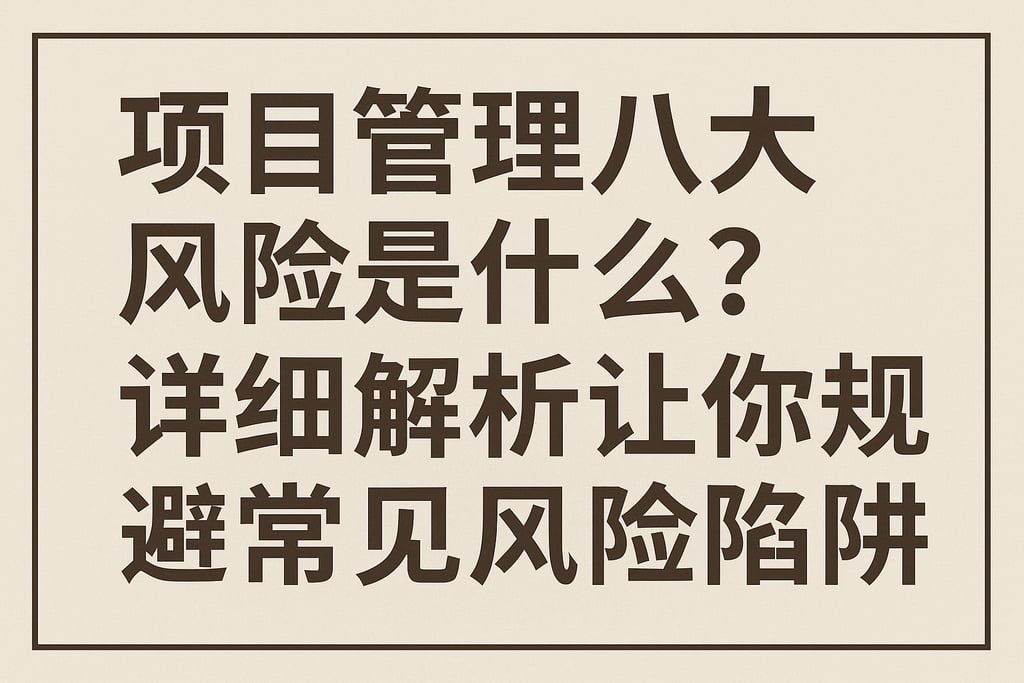 项目管理八大风险是什么？详细解析让你规避常见风险陷阱