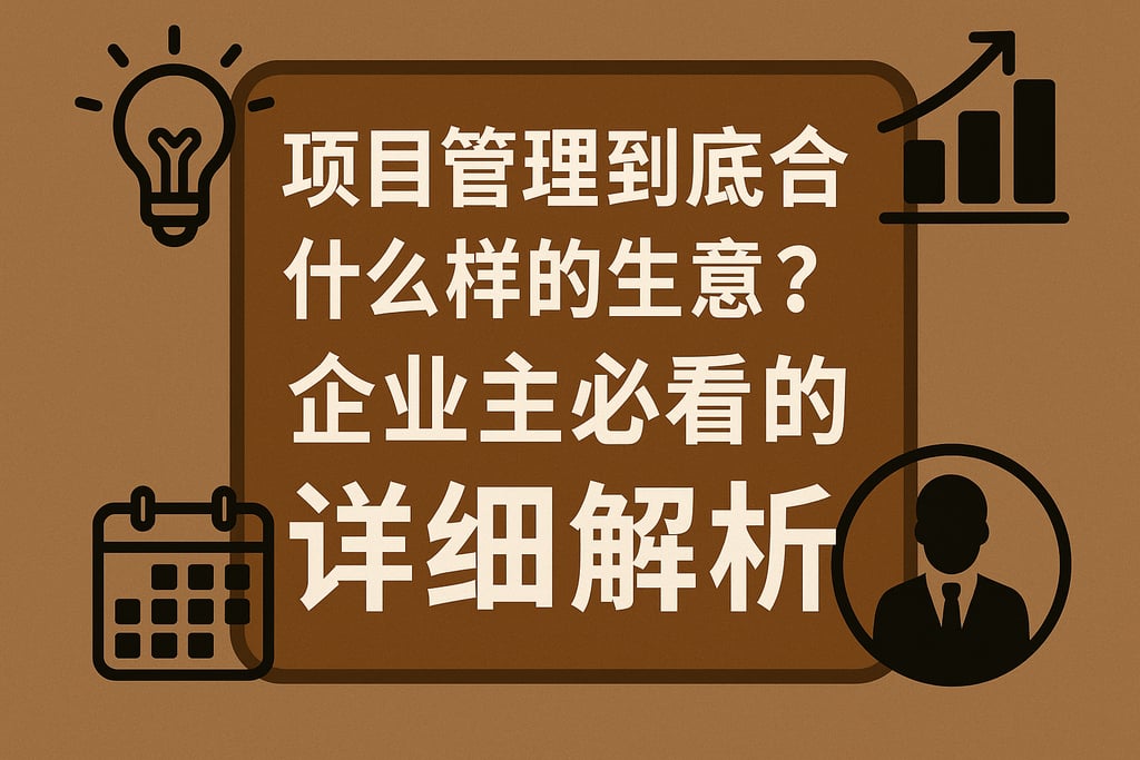 项目管理到底适合什么样的生意？企业主必看的详细解析