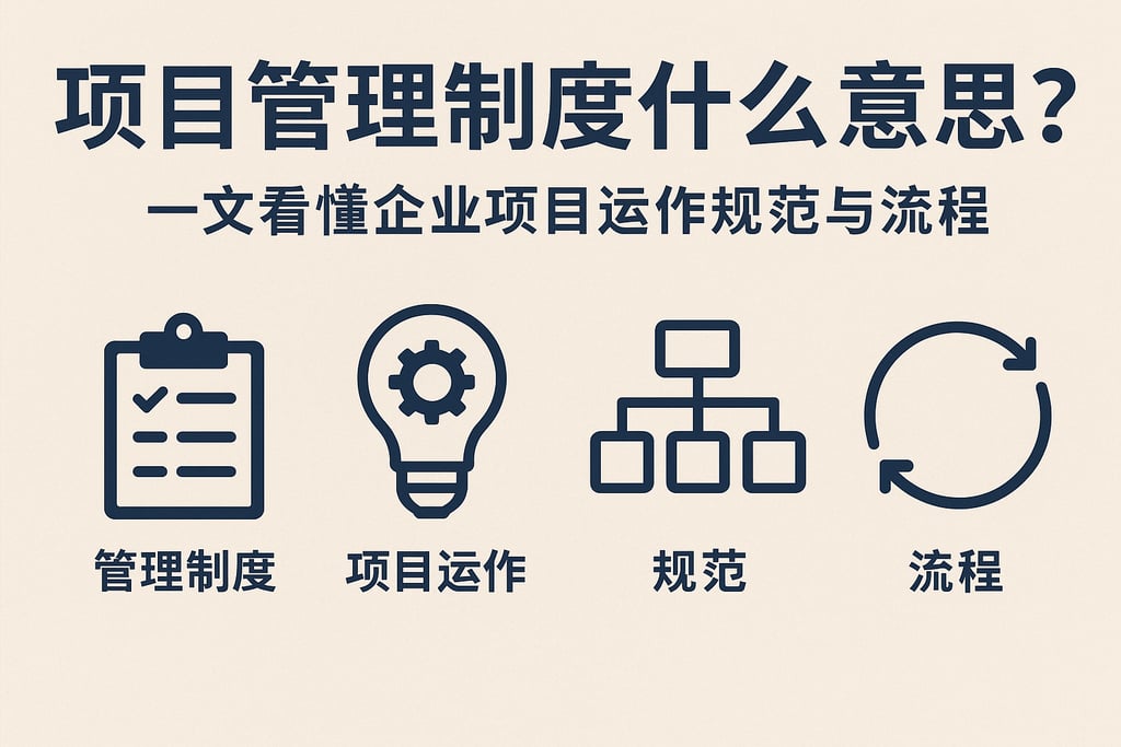 项目管理制度什么意思？一文看懂企业项目运作规范与流程