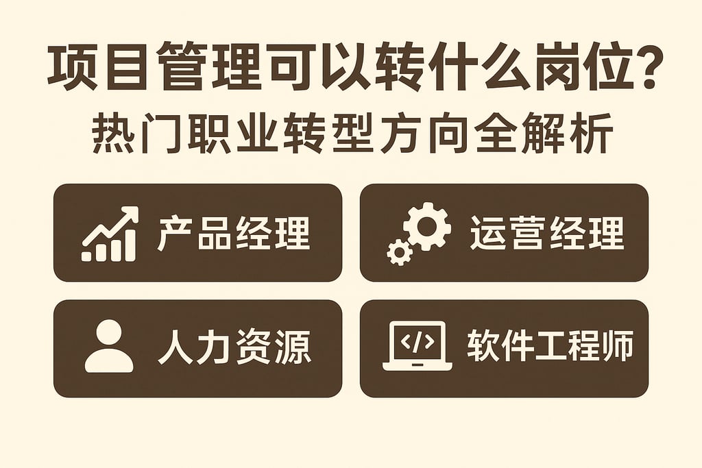 项目管理可以转什么岗位？热门职业转型方向全解析