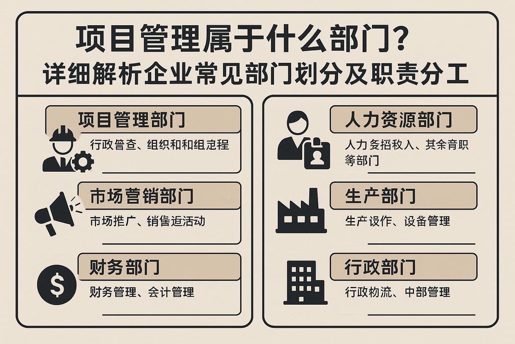 项目管理属于什么部门？详细解析企业常见部门划分及职责分工