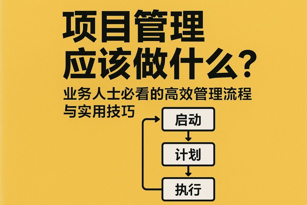 项目管理应该做什么？业务人士必看的高效管理流程与实用技巧