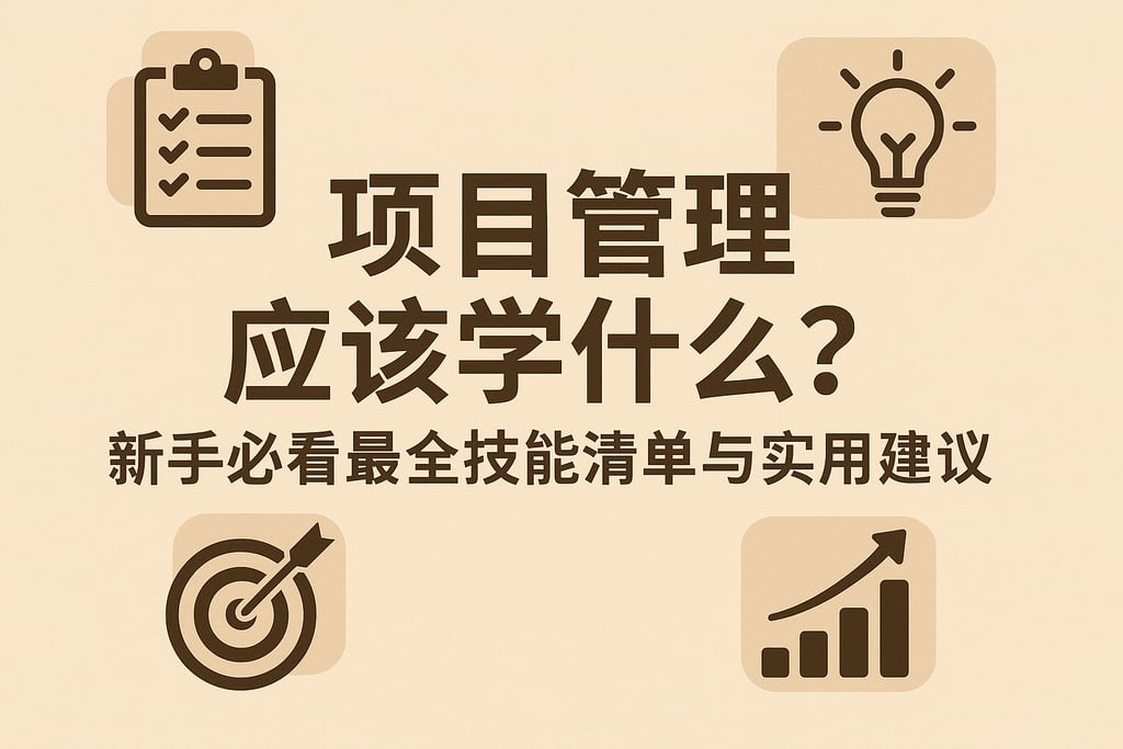 项目管理应该学什么？新手必看最全技能清单与实用建议