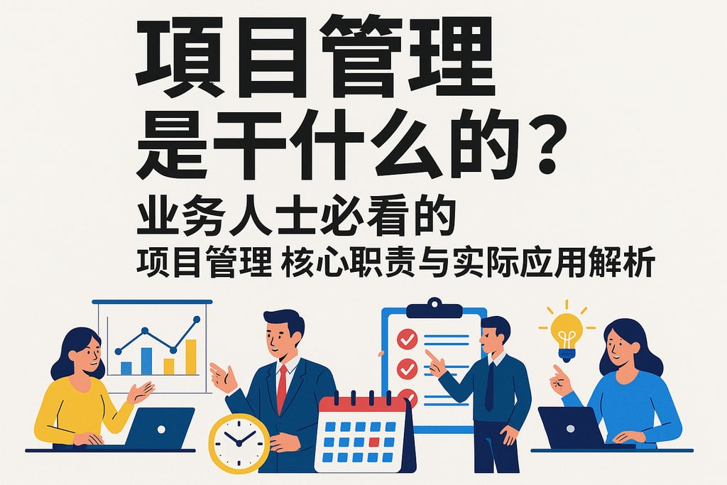 项目管理是干什么的？业务人士必看的项目管理核心职责与实际应用解析