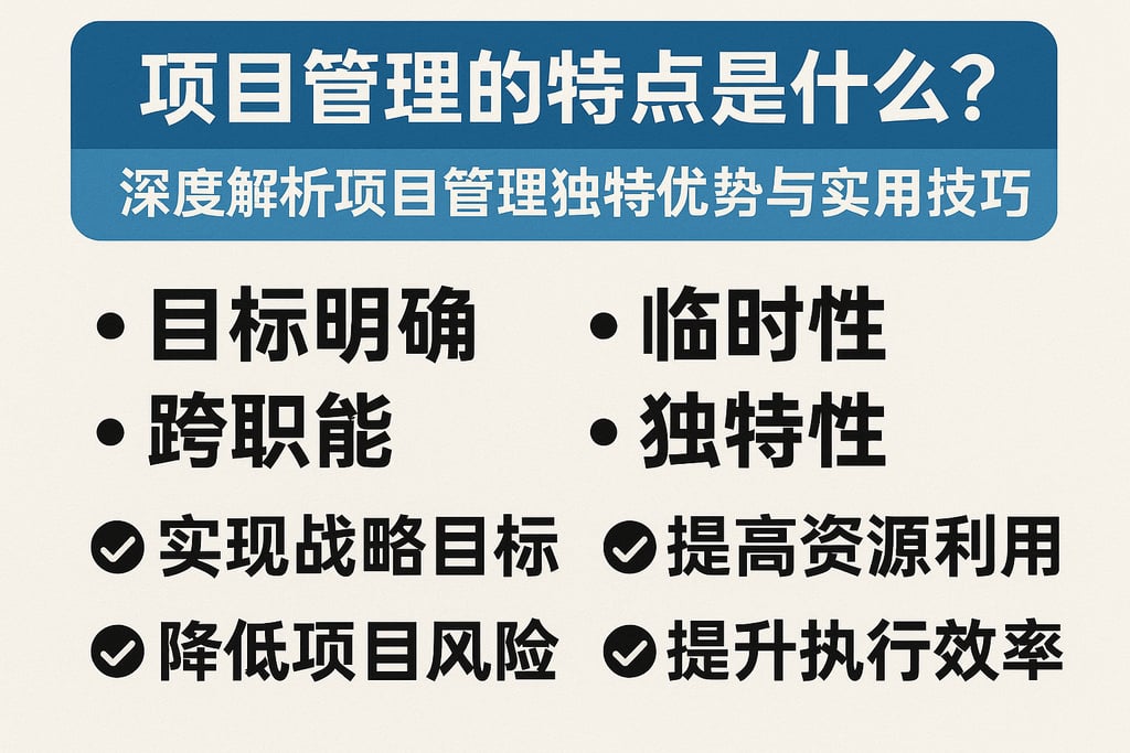 项目管理的特点是什么？深度解析项目管理独特优势与实用技巧