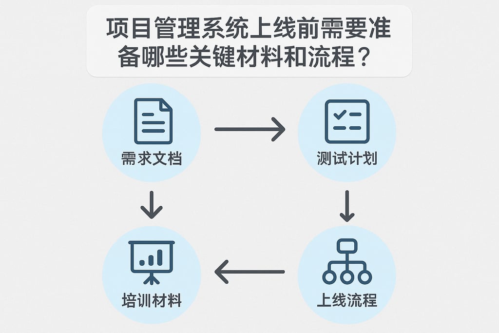 项目管理系统上线前需要准备哪些关键材料和流程？