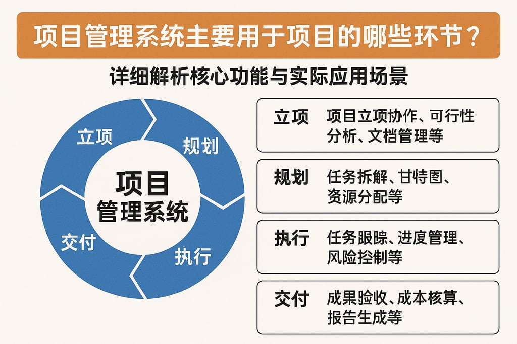 项目管理系统主要用于项目的哪些环节？详细解析核心功能与实际应用场景