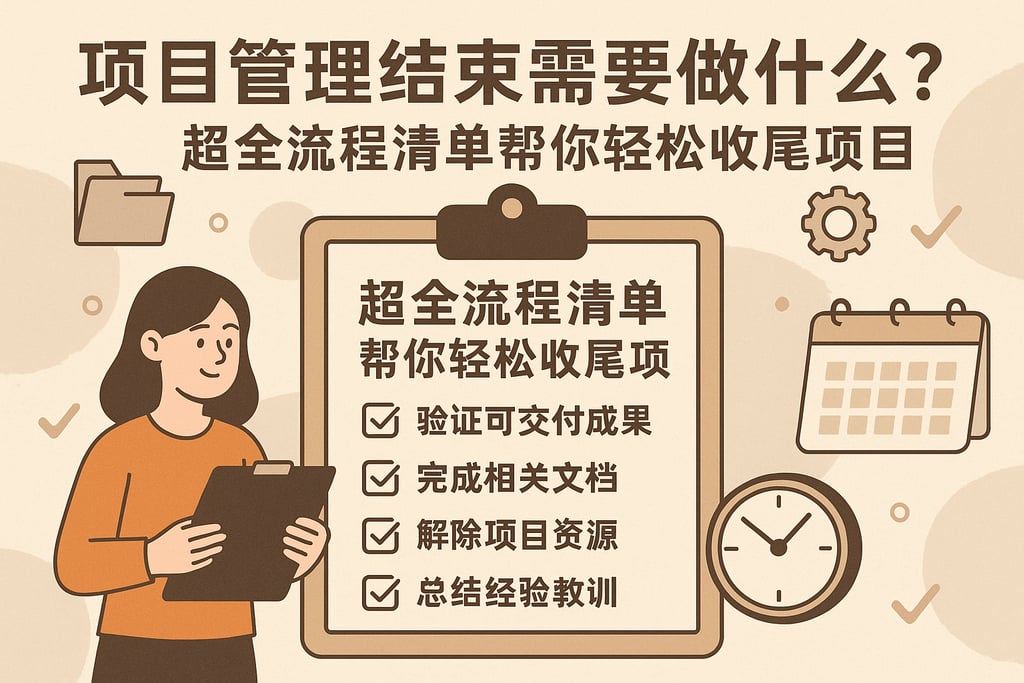 项目管理结束需要做什么？超全流程清单帮你轻松收尾项目