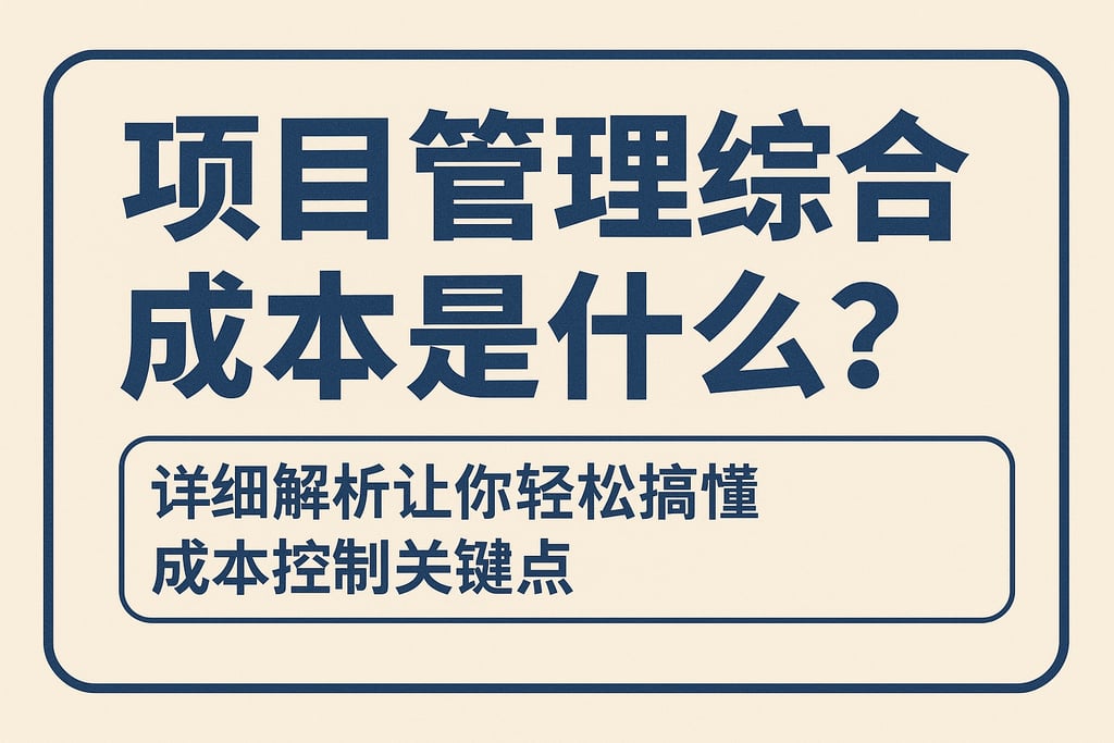 项目管理综合成本是什么？详细解析让你轻松搞懂成本控制关键点