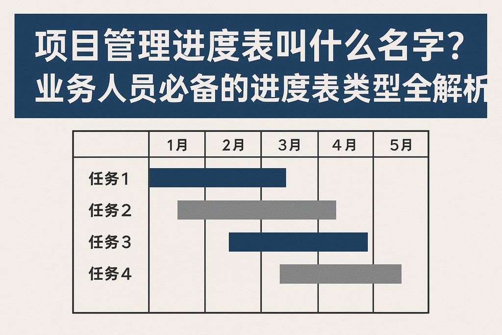 项目管理进度表叫什么名字？业务人员必备的进度表类型全解析