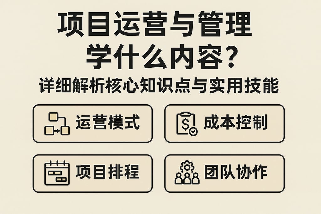 项目运营与管理学什么内容？详细解析核心知识点与实用技能