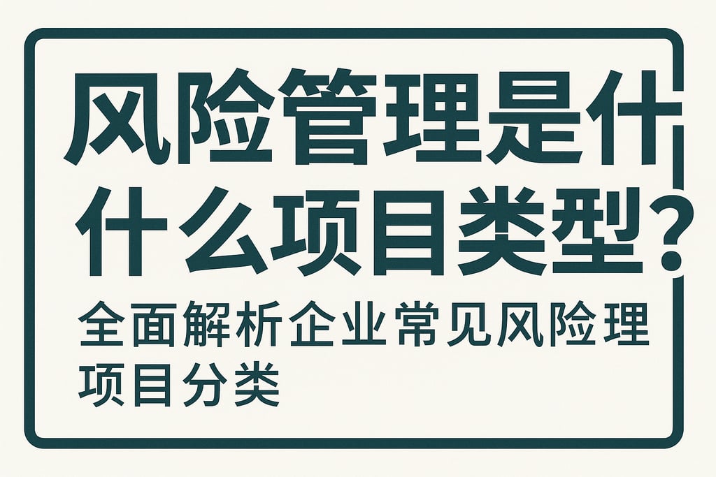 风险管理是什么项目类型？全面解析企业常见风险管理项目分类