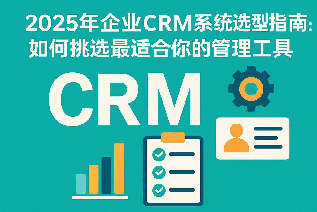 2025年企业CRM系统选型指南：如何挑选最适合你的管理工具