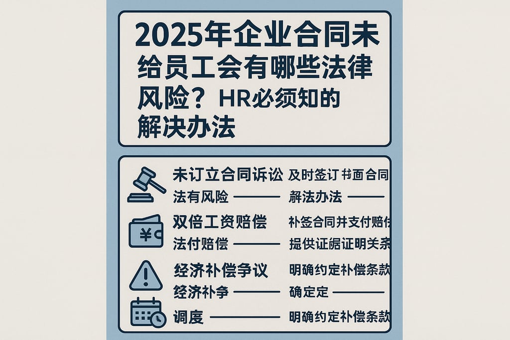 2025年企业合同没有给员工会有哪些法律风险？HR必须知道的解决办法