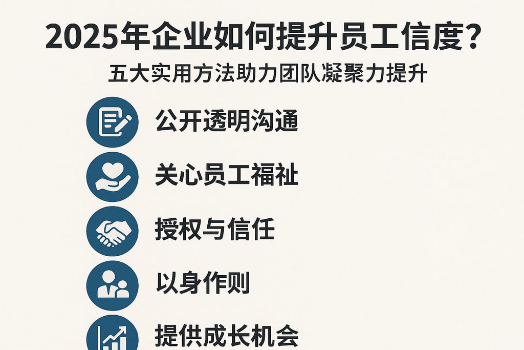 2025年企业如何提升员工信任度？五大实用方法助力团队凝聚力提升