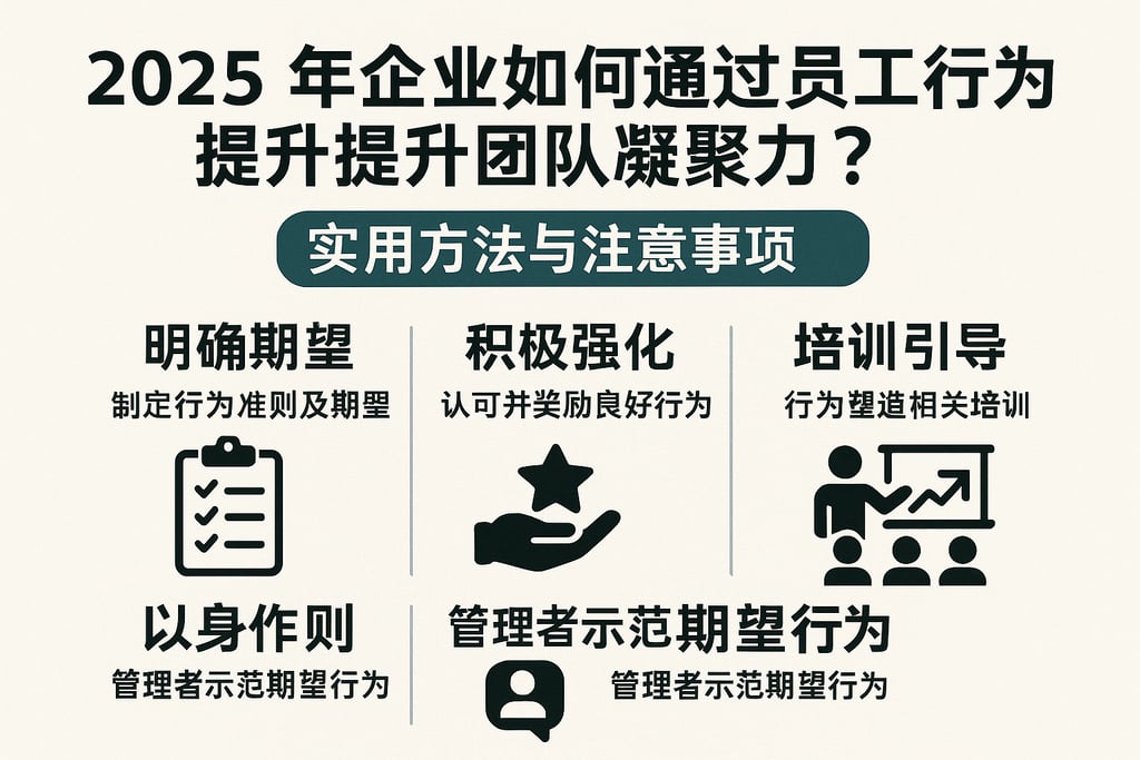 2025年企业如何通过员工行为塑造提升团队凝聚力？实用方法与注意事项