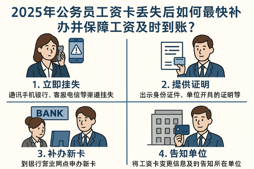 2025年公务员工资卡丢失后如何最快补办并保障工资及时到账？