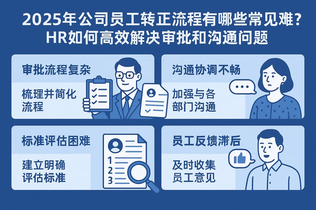 2025年公司员工转正流程有哪些常见难点？HR如何高效解决审批和沟通问题