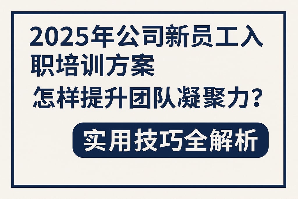 2025年公司新员工入职培训方案怎样提升团队凝聚力？实用技巧全解析