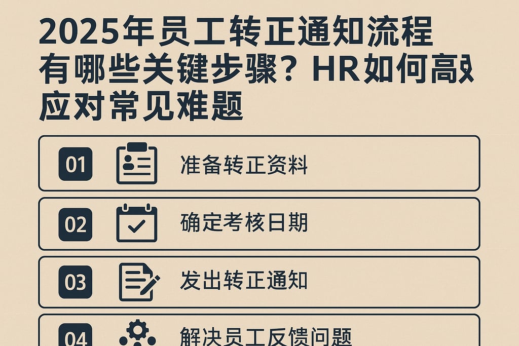 2025年员工转正通知流程有哪些关键步骤？HR如何高效应对常见难题