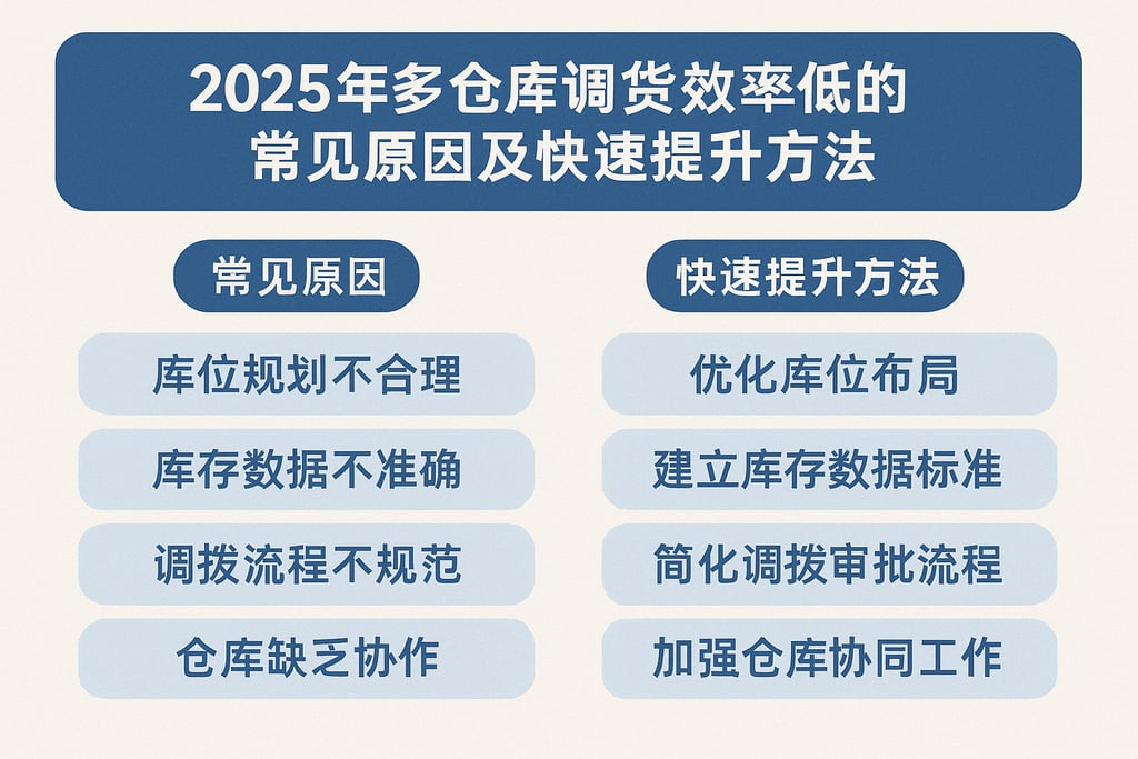 2025年多仓库调货效率低的常见原因及快速提升方法