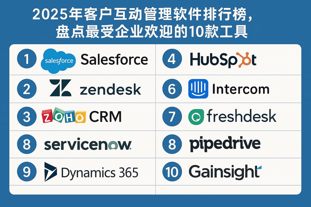 2025年客户互动管理软件排行榜，盘点最受企业欢迎的10款工具