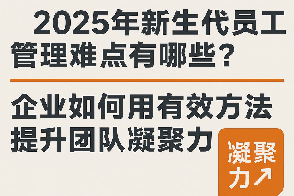 2025年新生代员工管理难点有哪些？企业如何用有效方法提升团队凝聚力
