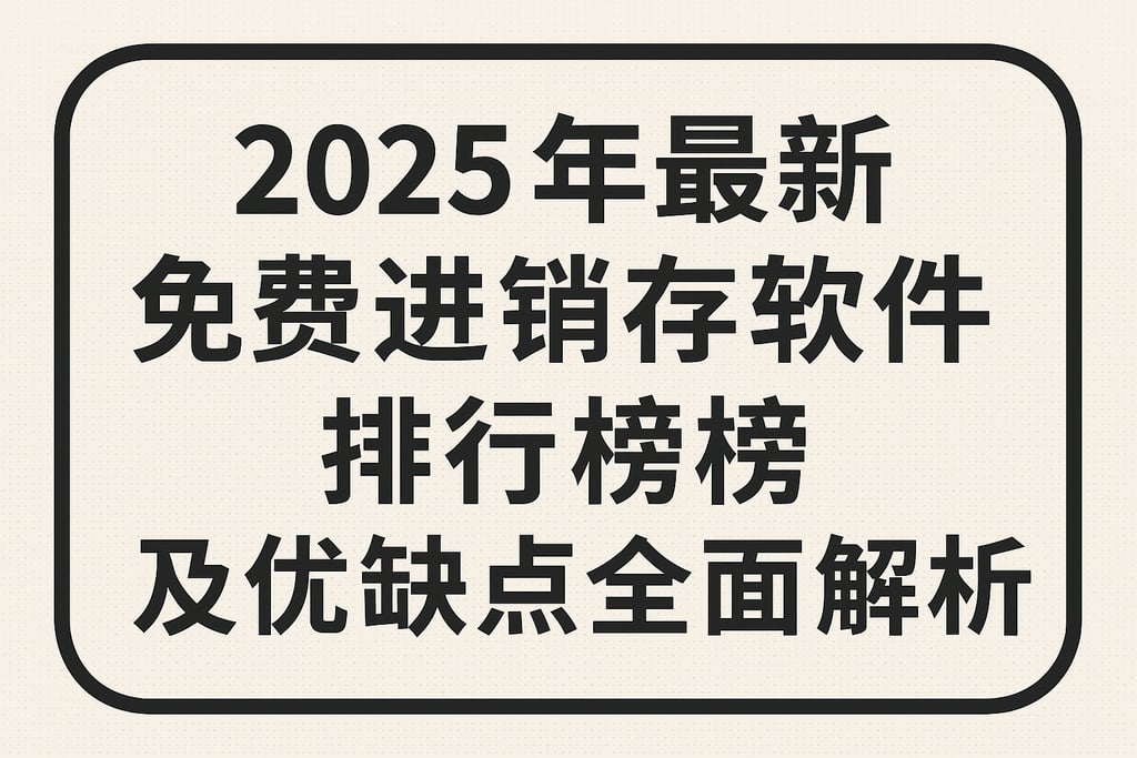 2025年最新免费进销存软件排行榜及优缺点全面解析