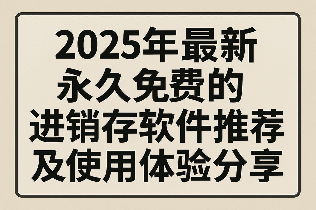 2025年最新永久免费的进销存软件推荐及使用体验分享