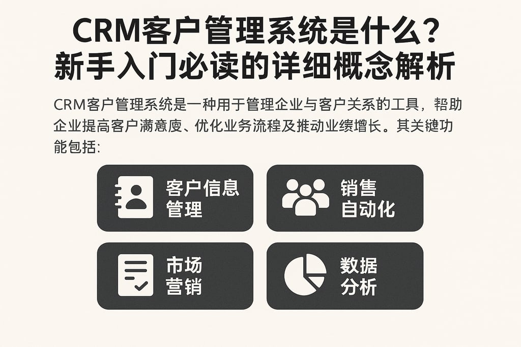 CRM客户管理系统是什么？新手入门必读的详细概念解析