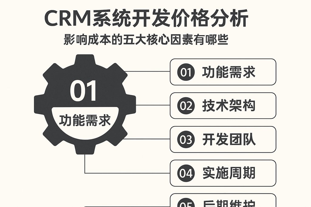 CRM系统开发价格分析，影响成本的五大核心因素有哪些