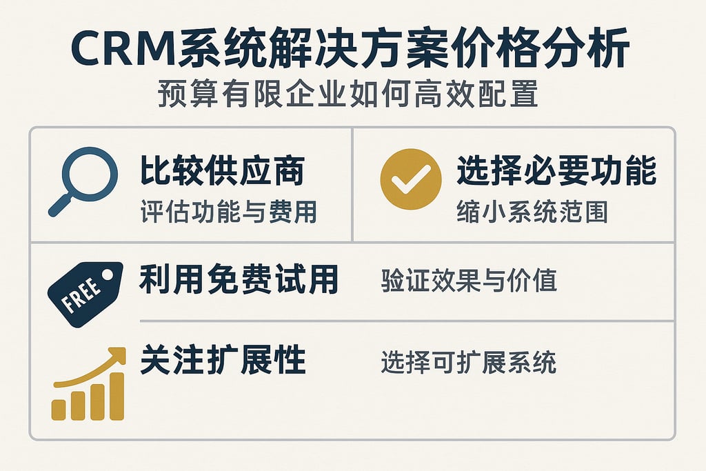 CRM系统解决方案价格分析，预算有限企业如何高效配置