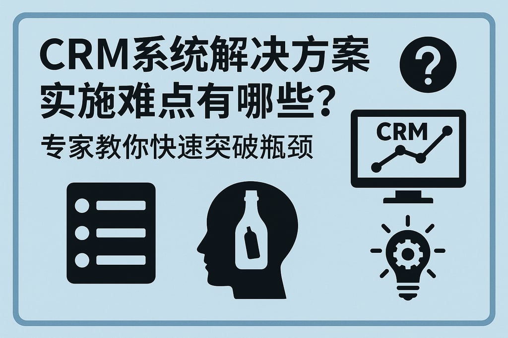 CRM系统解决方案实施难点有哪些？专家教你快速突破瓶颈