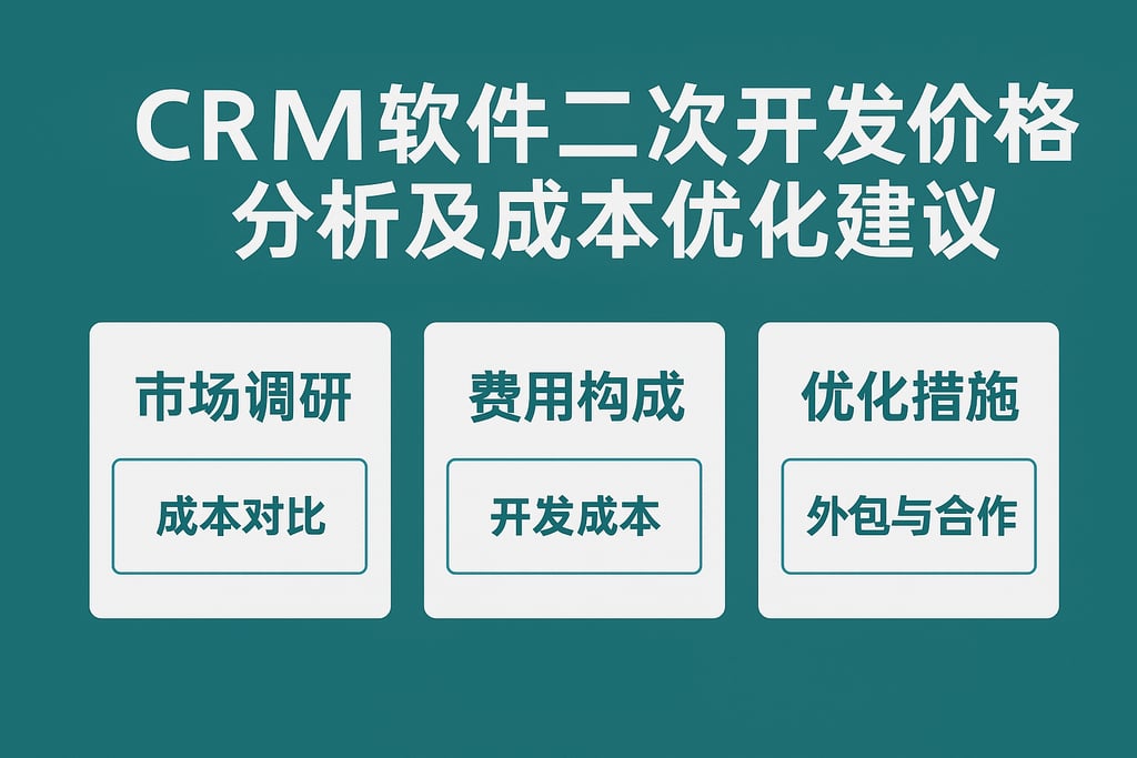 CRM软件二次开发价格分析及成本优化建议