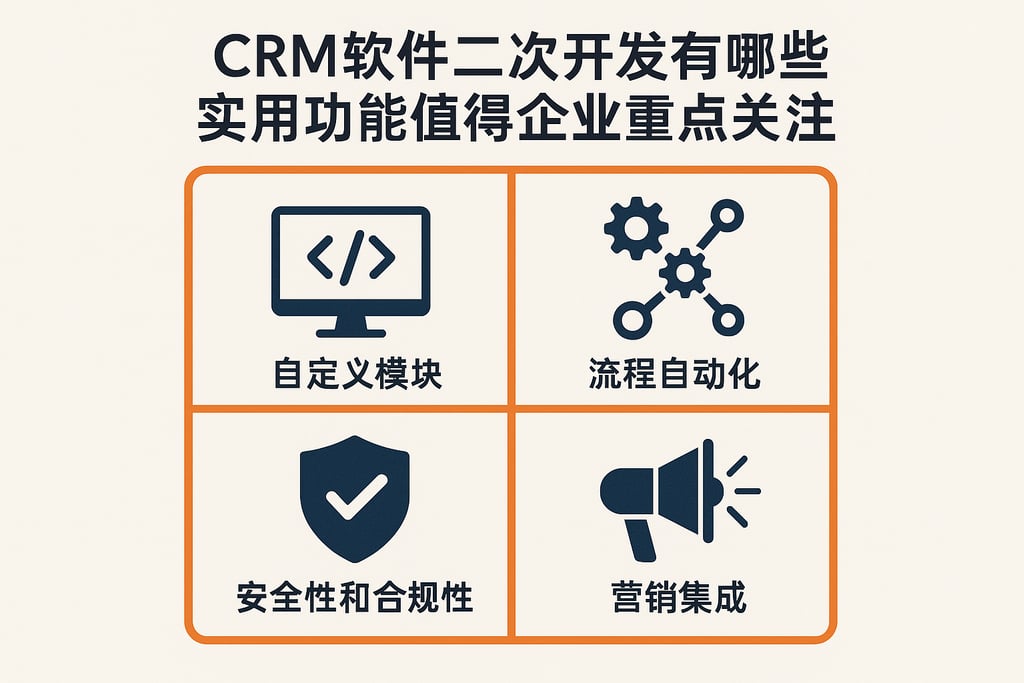 CRM软件二次开发有哪些实用功能值得企业重点关注