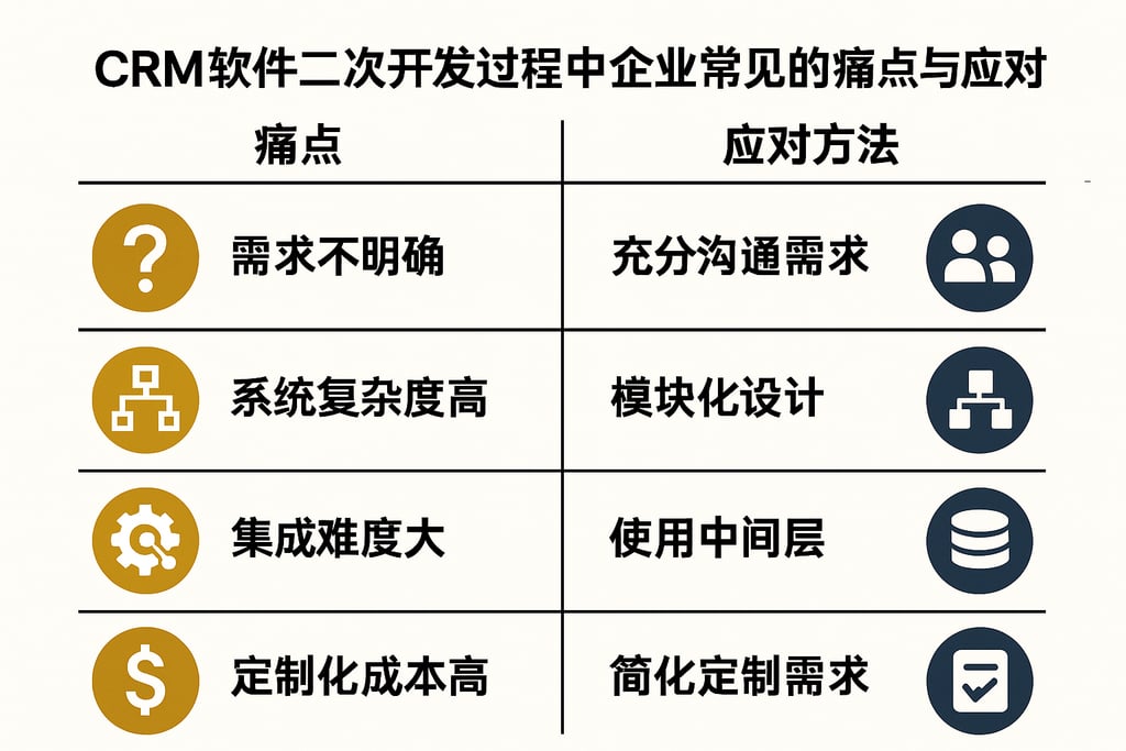 CRM软件二次开发过程中企业常见的痛点与应对方法