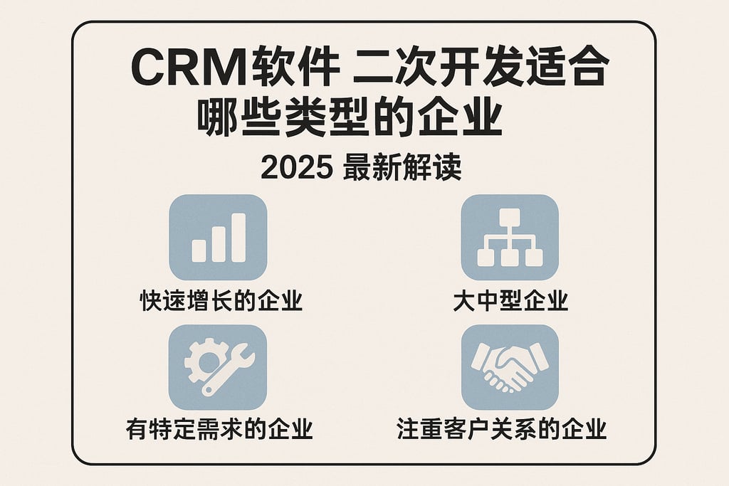 CRM软件二次开发适合哪些类型的企业，2025最新解读